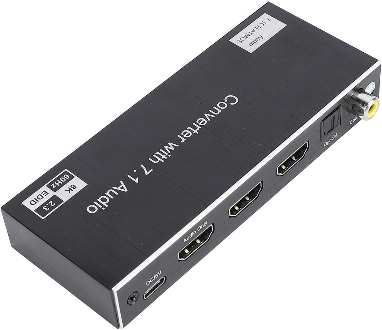 8K HDMI Splitter, 1 in 2 Out, 8K 60Hz, 4K 120Hz, for DTS HD, for TrueHD, for AC3, for 3D, 40Gbps HD Multimedia Interface Splitter for HDTV STB DVD Projector (US Plug)