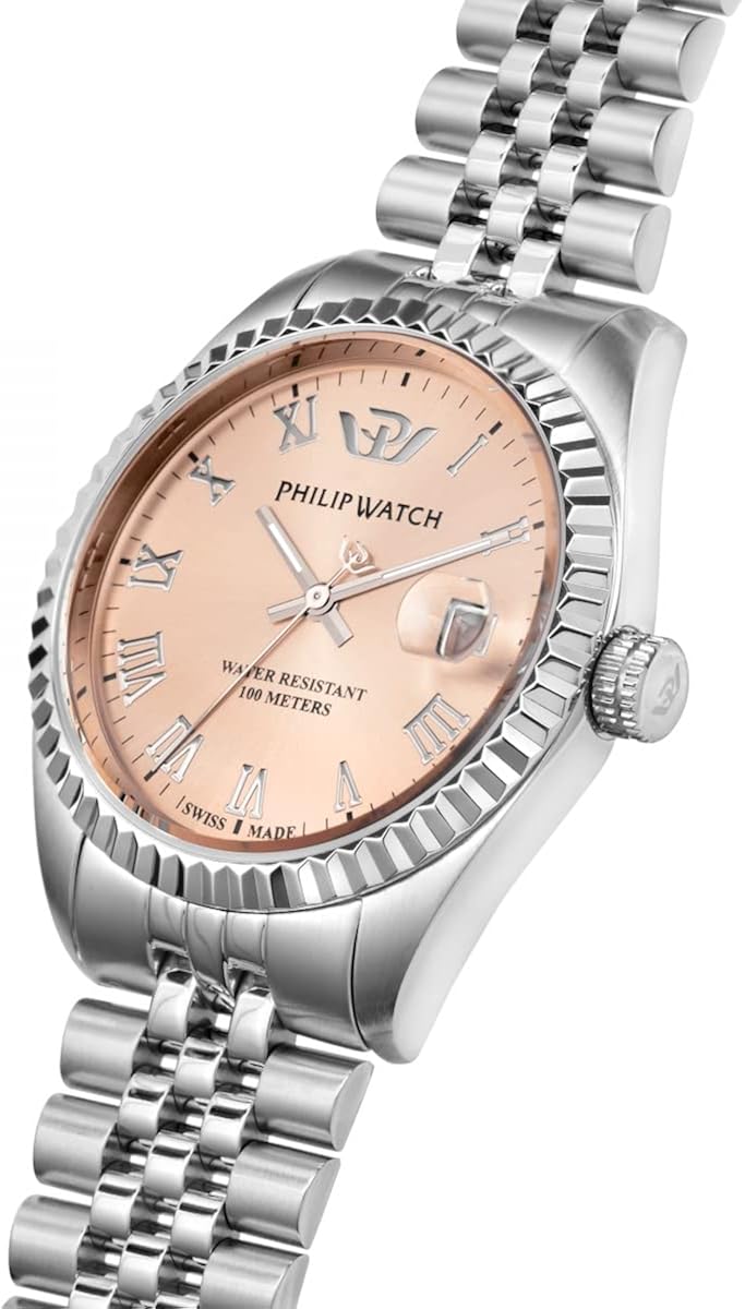 Philip Watch CARIBE Orologio Donna Tempo e data in Acciaio - R8253597578 Philip Watch CARIBE Orologio Donna Tempo e data in Acciaio - R8253597578