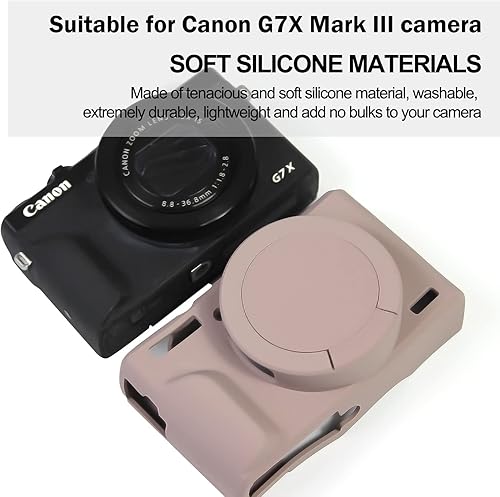 Miniatura 2 de Easy Hood Funda para cámara digital Canon Powershot G7 X Mark III, silicona suave con cubierta extraíble para lente Canon Powershot G7X Mark III