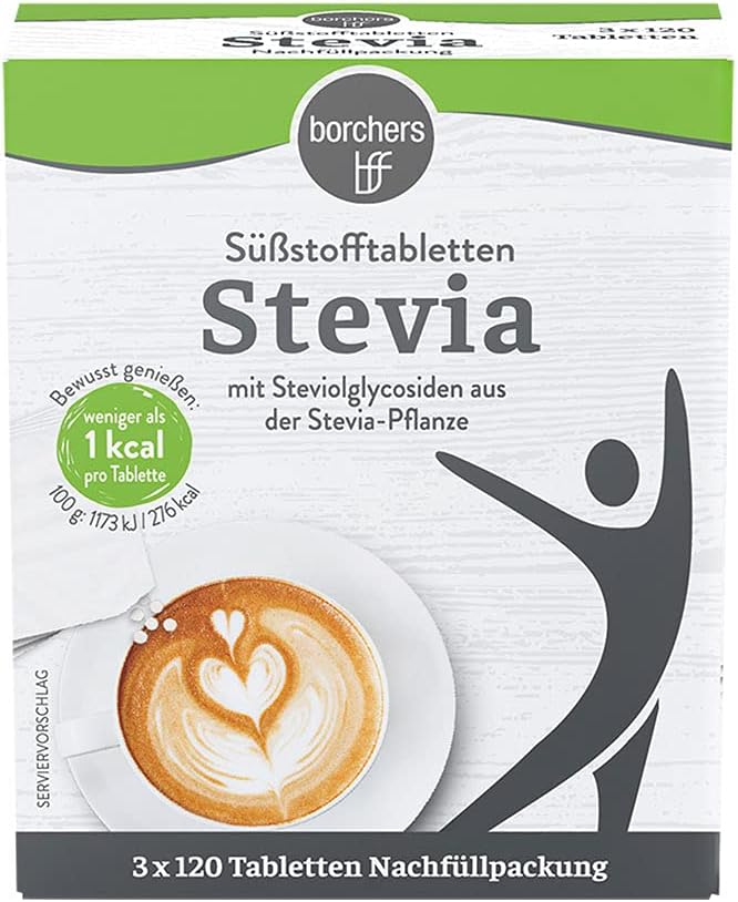 borchers Stevia Nachfüllpack Süßstofftabletten Alternative zu Zucker