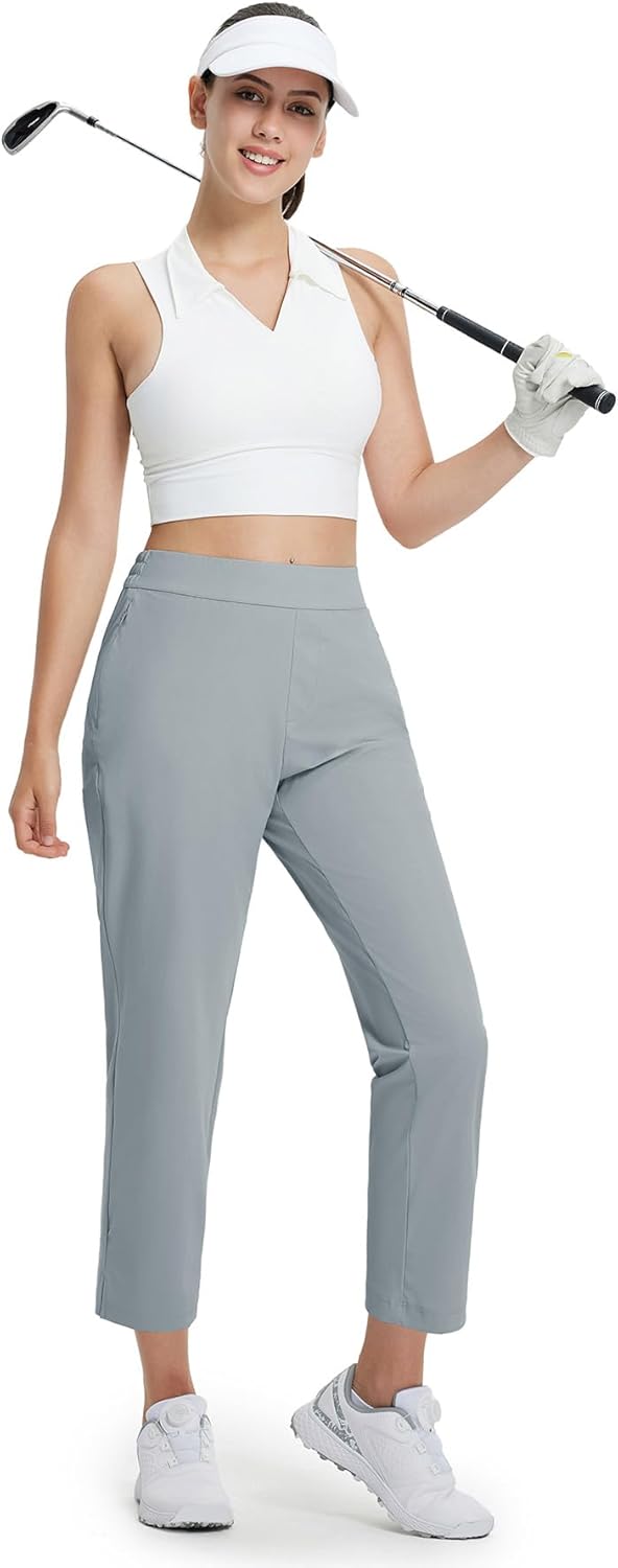M MAELREG Women's Golf Pants with Zip Pockets 7/8 Ankle Stretch Lightweight Sweatpants for Athletic Hiking Travel Work Lounge - Image 5