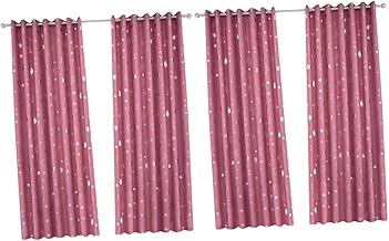 Luxshiny 2 Peças Cortinas Blackout Estrelas Lua Cortinas Modernas Decoração De Casa Cortina Perfuradora Simples Cortinas De Linho Janela Térmica Lua Estrelas Cortinas Infantis Voile Oco