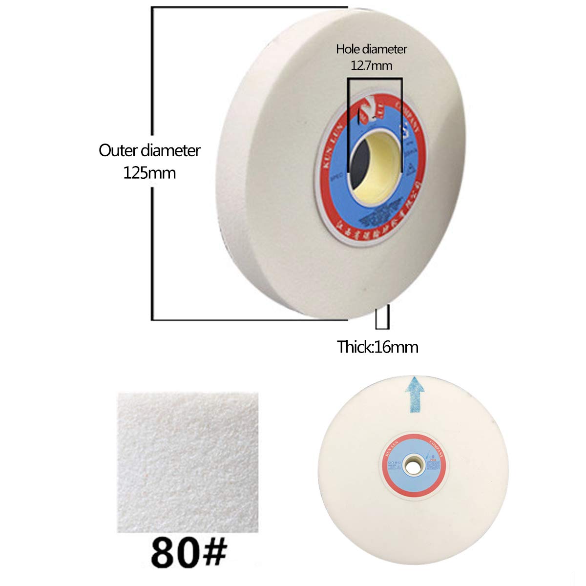 Ziarnistość 40/60/80/100/120 Materiał: biały korund(80 Grit)