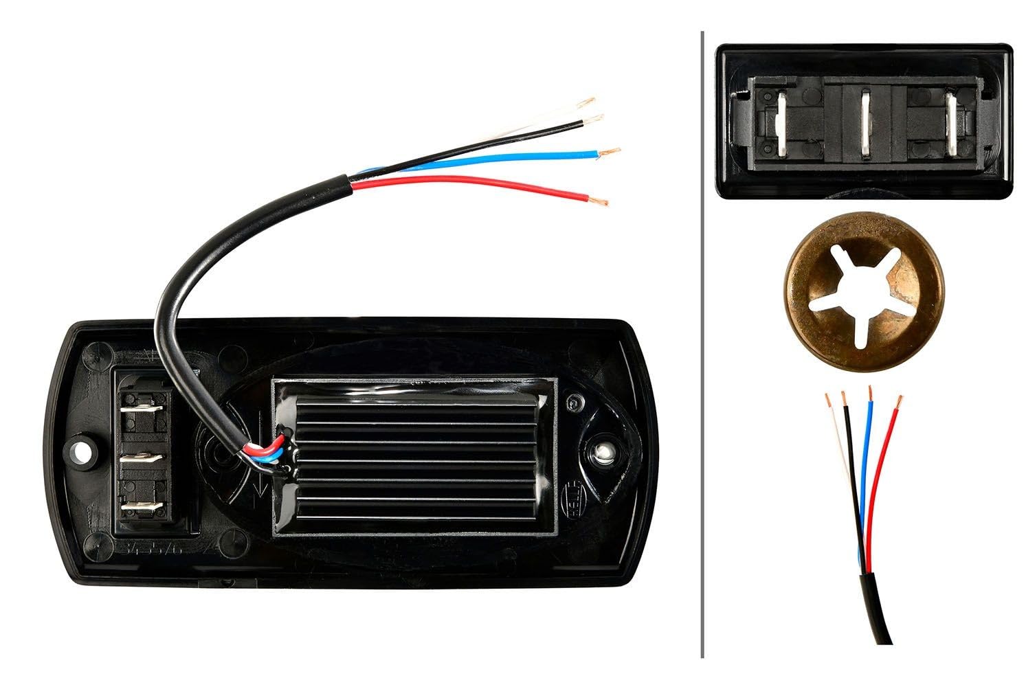 HELLA 2JA 343 570-051 Innenraumleuchte - Mini OvalLED VESTA5 - LED - 12V - 1.2W - LED - Einbau - Lichtscheibenfarbe: glasklar - Innenraum - Menge: 1