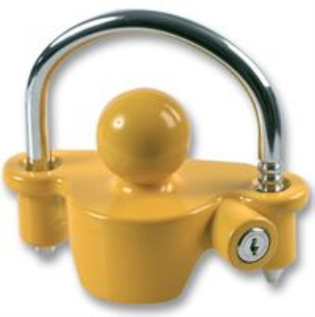 Maypole BRANDED YELLOW SECURITY TRAILER HITCH LOCK
