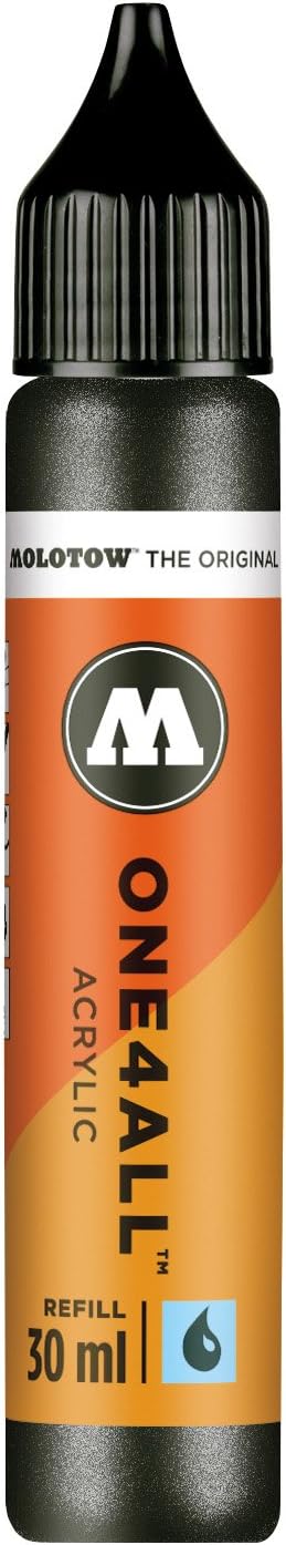 Molotow One4All Refill MO693223, Refill Ink for Permanent Markers 30 ml Pack of 1, Metallic Black