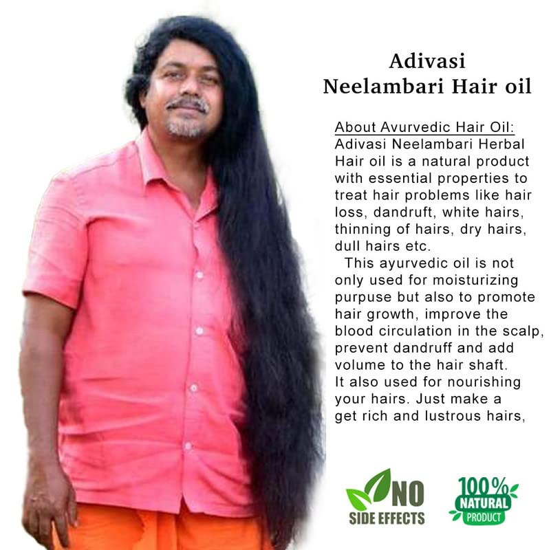 Image of VEDAMBARI | Adivasi Neelambari herbal Hair oil | Power of 108 Ayurvedic Herbs | Say goodbye to hairfall and dandruff