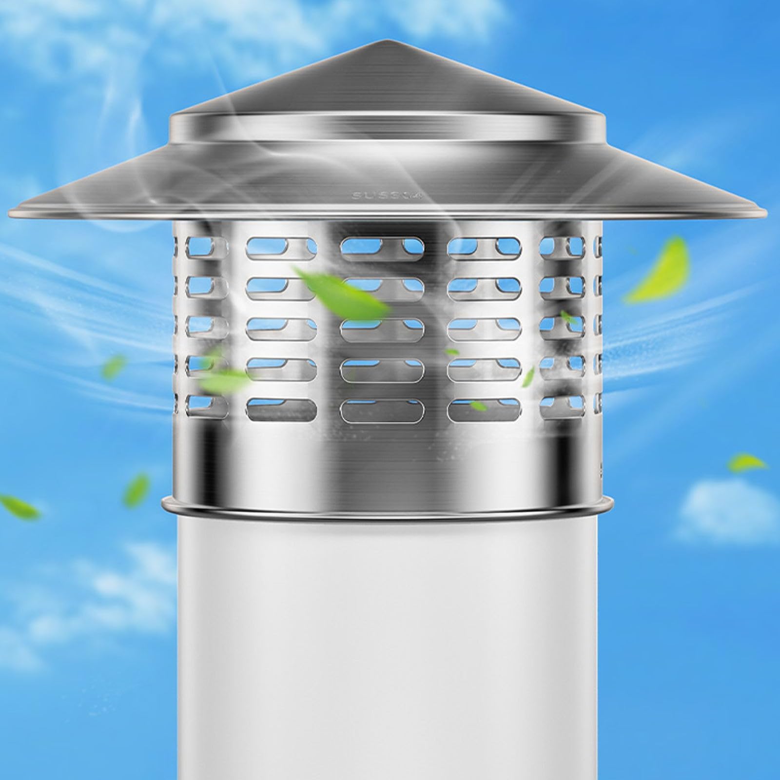 Cappello Per Camino, Terminale Canna Fumaria Acciaio Inox, Cappello A Canna Fumaria, Può Proteggere Da Pioggia E Neve E Anche Da Uccelli Ratti Facile Da Installare(300mm (11.81 in))