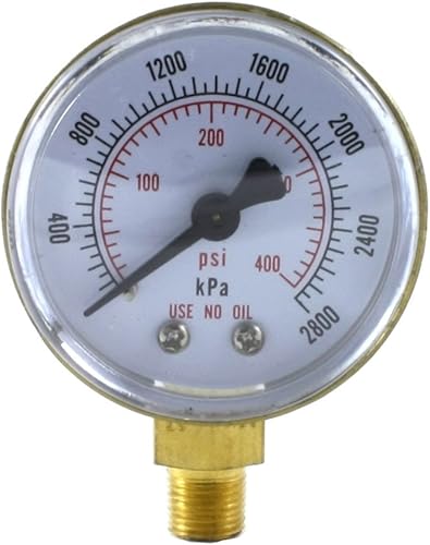 Manómetro de baja presión para regulador de acetileno 0-30 psi - 2 pulgadas para reguladores LDB