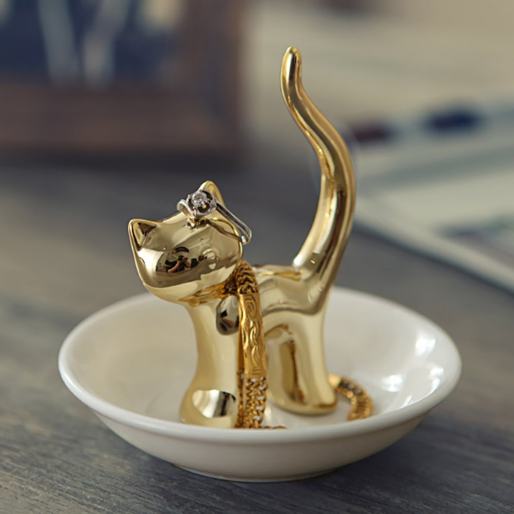 Goldene Katzen-Haarklammer | Kawaii Metall-Haarspange Für Frauen & Mädchen | Für Dünnes Bis Mittleres Haar