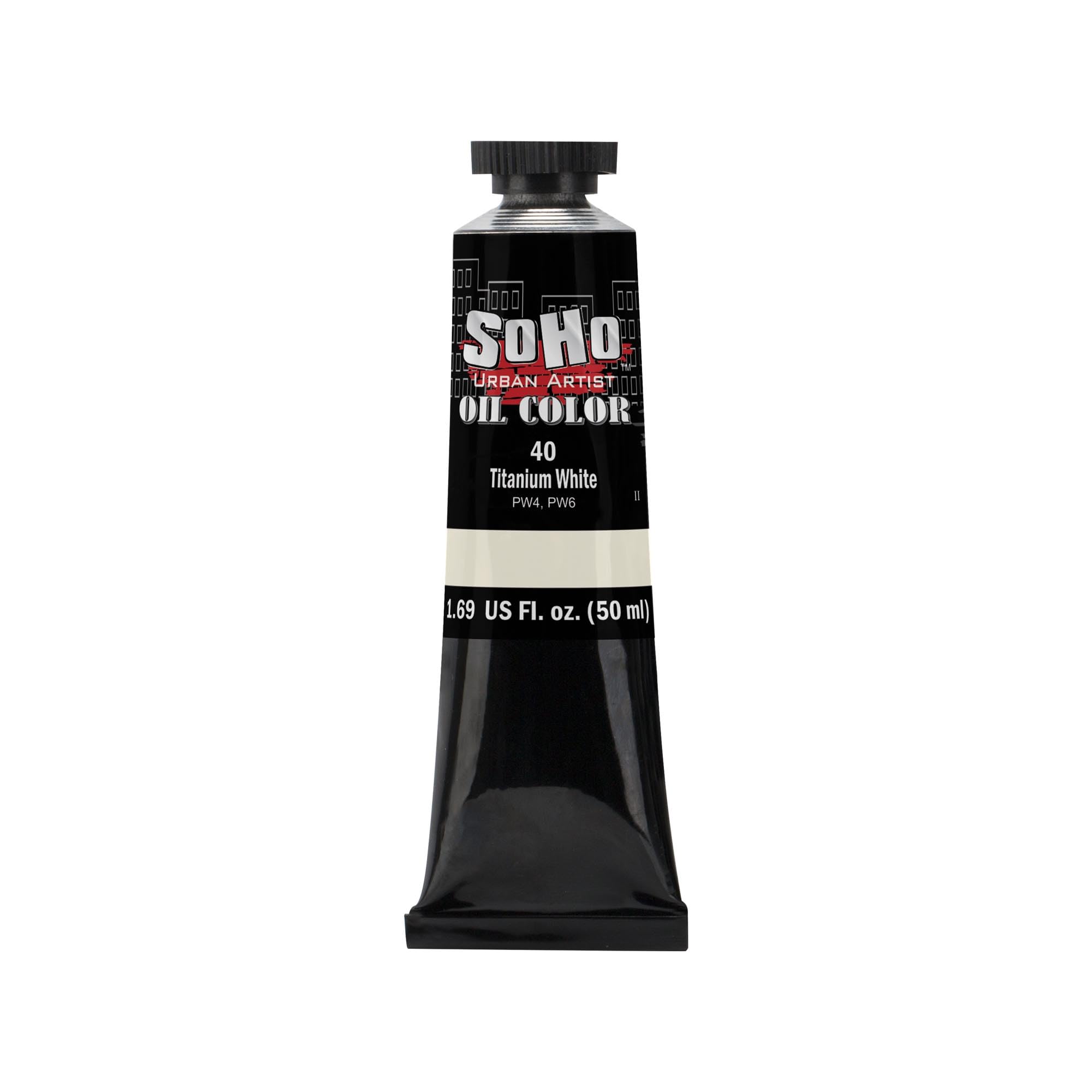 Soho Urban Artist Oil Paint - Titanium White, 50 ml Tube - Best Valued Oil Colors for Painting, Excellent Pigment Load