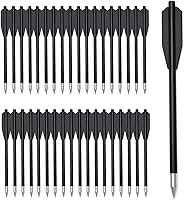 Vista 1 de Juego de 60 mini pernos de ballesta de tiro con arco de 6.3 pulgadas, 50-80 libras, con punta de metal afilada, dardos de flecha reutilizables