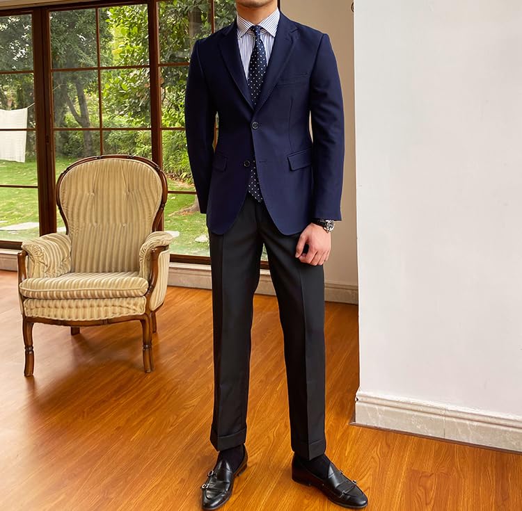 Men's Classic Fit Blazer Business Formal Wear Casual Suit Jacket Solid Color Single Breasted4