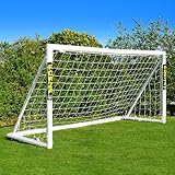 CONCEPTION RÉSISTANTE AUX INTEMPÉRIES – Fabriqué en PVC-U ultra-résistant de 70 mm de diamètre, le cadre est conçu pour résister à une utilisation intensive dans le jardin et aux caprices de la météo britannique. Les buts FORZA sont fabriqués et assemblés en Grande-Bretagne : des buts de qualité pour un jeu de haut niveau. Pas des buts fragiles et jetables.