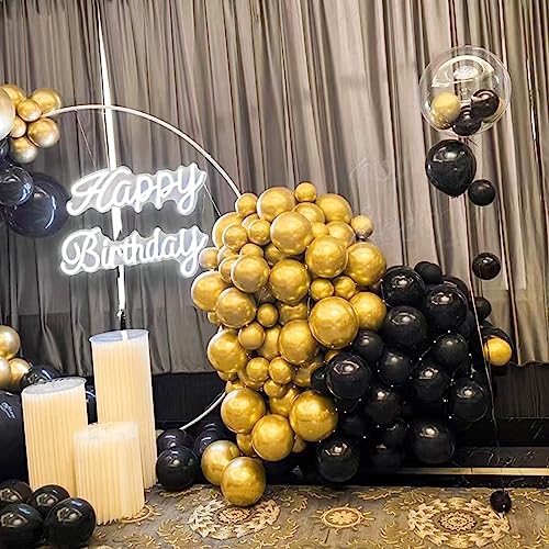 Image of 200pcs Black Balloons 5 Inch, Small Mini Latex Balloons for Party Birthday Baby Shower Anniversary Festival Arch Garland Decoration
