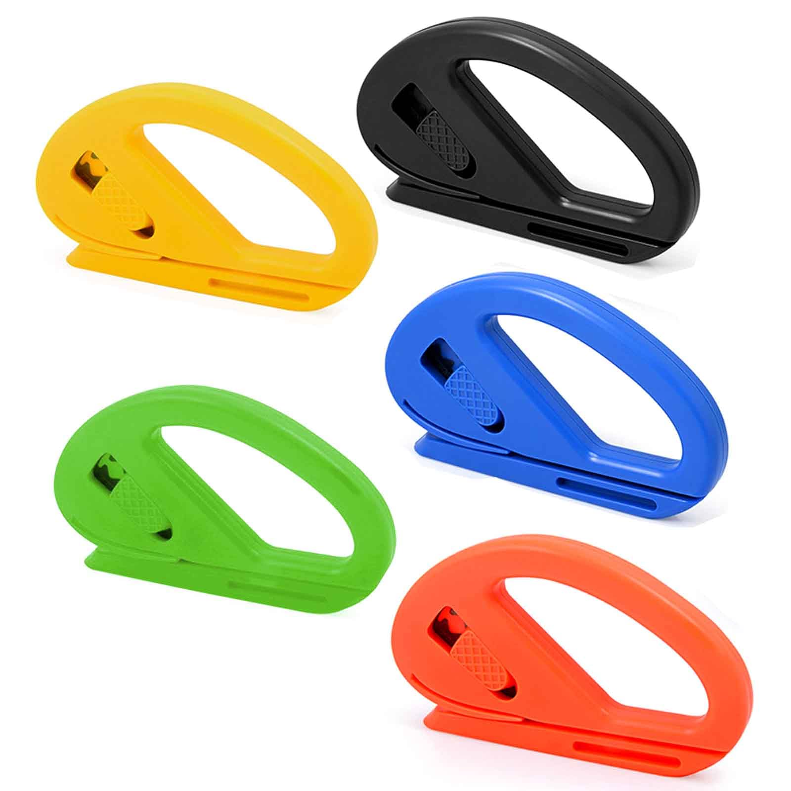 MUNSKT 5PCS Sliding Wrapping Paper Cutter, Simple Fast Finger Safety Paper Coupon Cut Tools for Christmas Thanksgiving Birthday Pack, Lightweight Portable