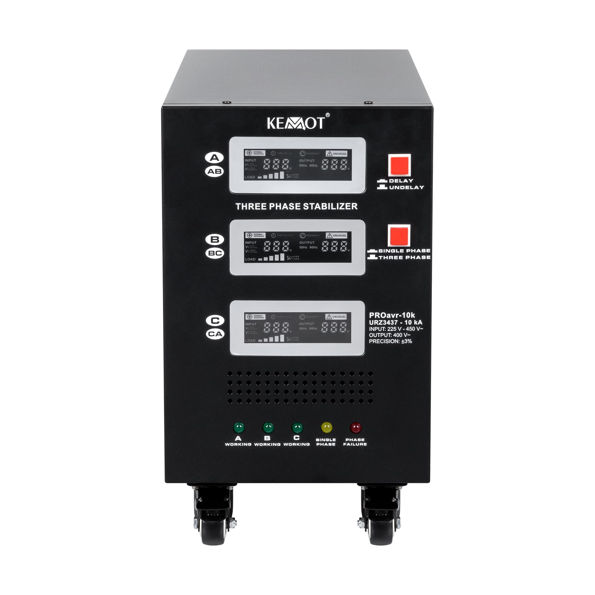 Kemot Automatischer dreiphasiger Spannungsstabilisator PROavr-10k 10000 VA URZ3437
