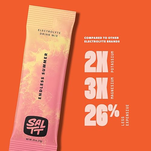 Miniatura 3 de SALTT - Mezcla de bebida con sabor a electrolitos en polvo, verano sin fin, 30 paquetes de hidratación, magnesio, potasio, sodio, oligominerales,