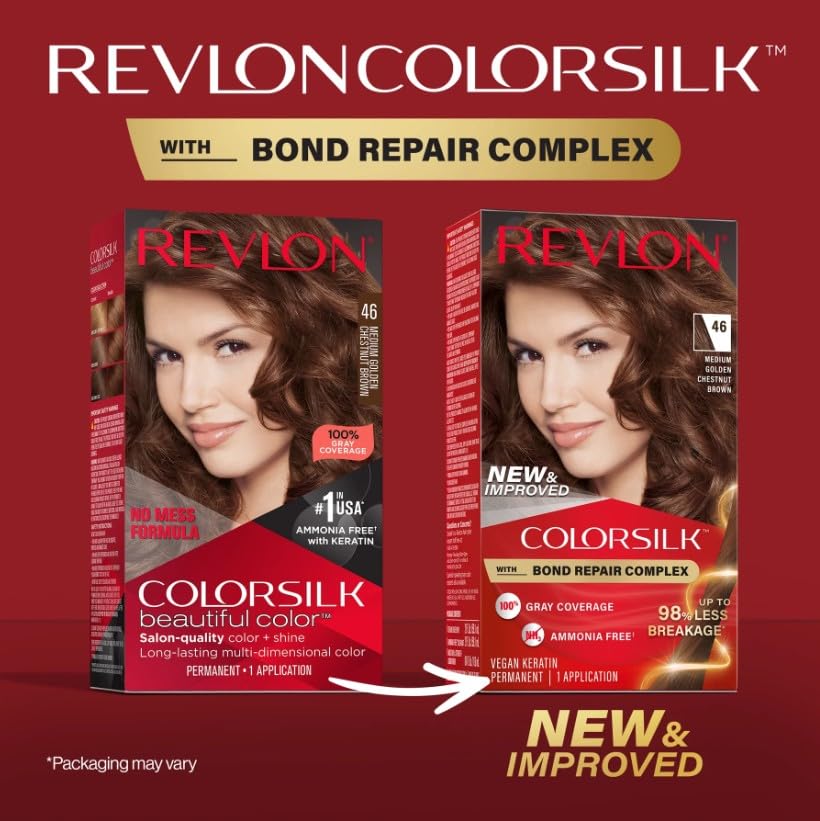 Revlon Colorsilk Medium Golden Chestnut Brown 46 miniatura 3
