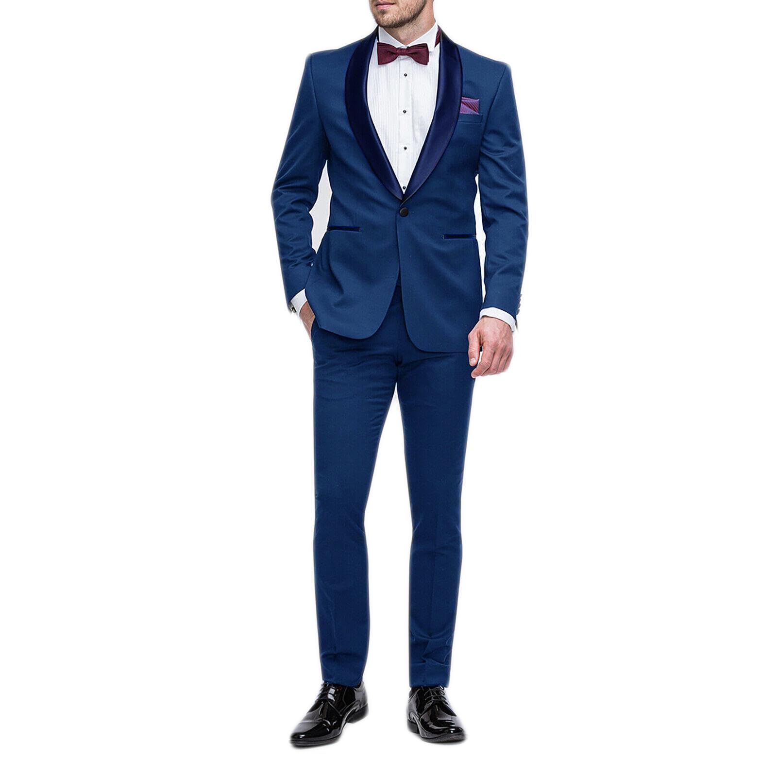 Smoking Uomo Linea Sartoriale Abito Elegante Completo Giacca Pantalone Cerimonia Matrimonio