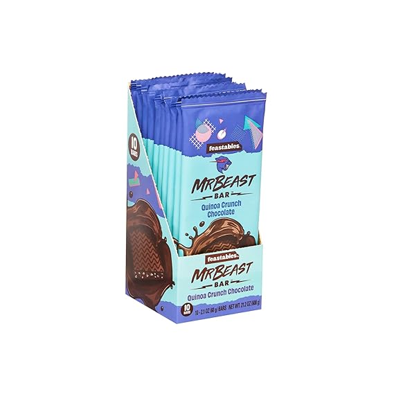 Buy MrBeast Quinoa Crunch Chocolate Bars By Feastables - Made with Organic Cocoa&hellip;