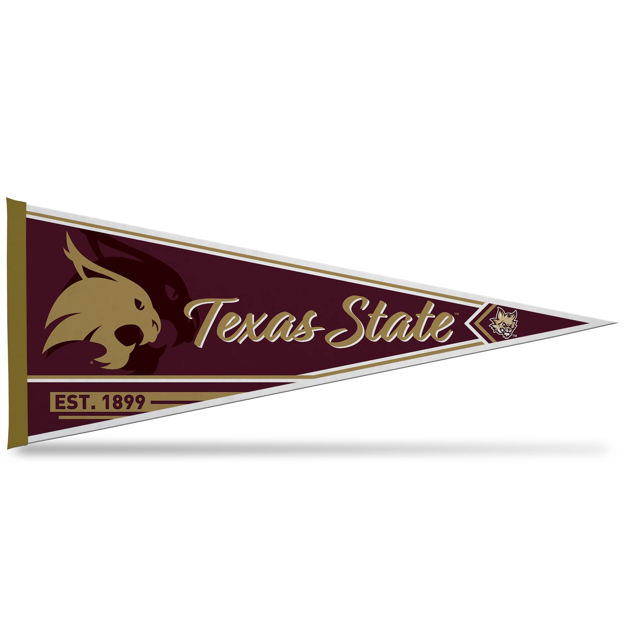 NCAA Texas State Bobcats Classic 12" x 30" Soft Felt Pennant - EZ to Hang - Home Décor (Game Room, Man Cave, Bed Room)
