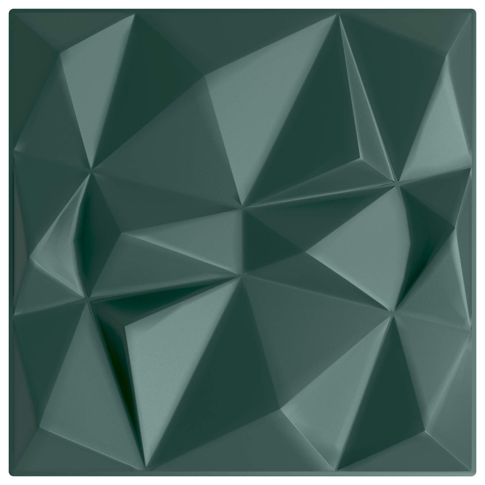 Panele ścienne, zestaw 12 sztuk, zieleń diamentowa, okładziny ścienne 3D z pianki XPS 50 x 50 cm, do salonu, sypialni, korytarza, wnętrz, dekoracja z głębią