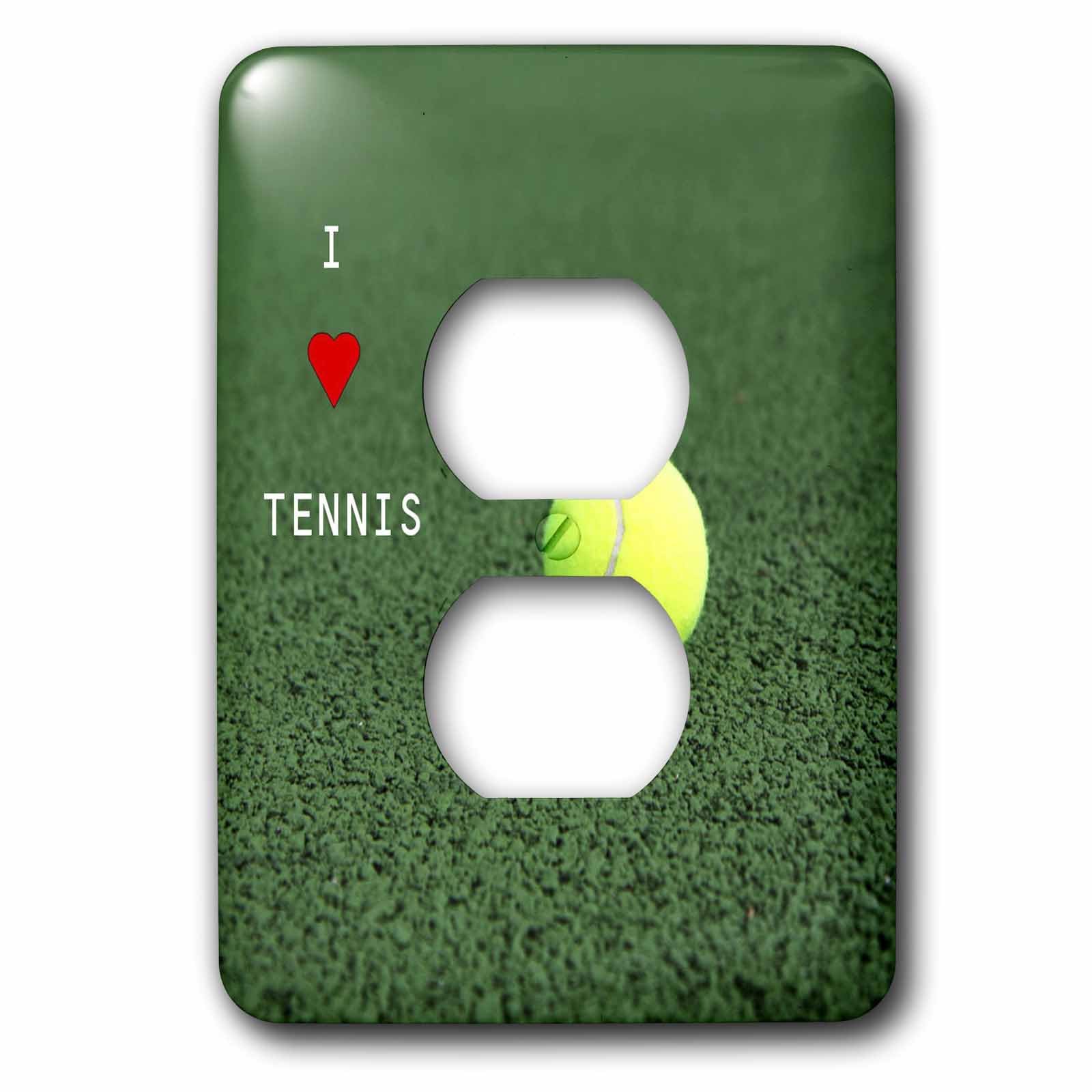 I Love Tennis habillage prise murale pour chambre de sportif chic