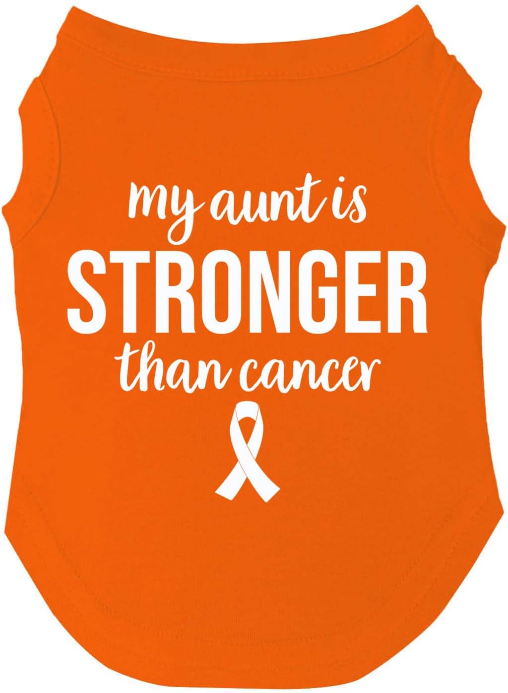 My Aunt is Stronger Than Cancer Dog Tee Shirt Sizes for Puppies, Toys, and Large Breeds (Baby Pink, 2X-Large 1135)