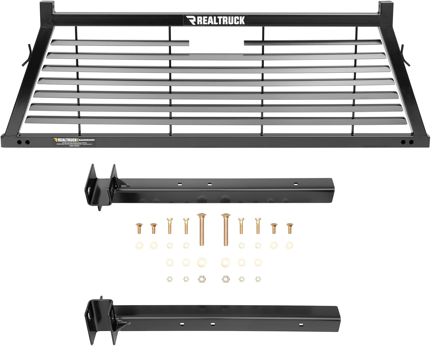RealTruck Backrack Safety Rack Frame + Hardware for Low-Profile Tonneau Cover, Combo | No Drill, Black | 10800 + 40117 | Fits 2002-2025 Dodge RAM 2500/3500; 02-18 Dodge RAM 1500