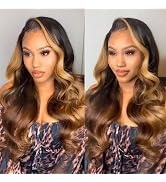 32Inch Ombre Honey Blonde HD Lace Front Wig Human Hair 13x6 Highlight TB/4/27 Transparent Lace Fr...