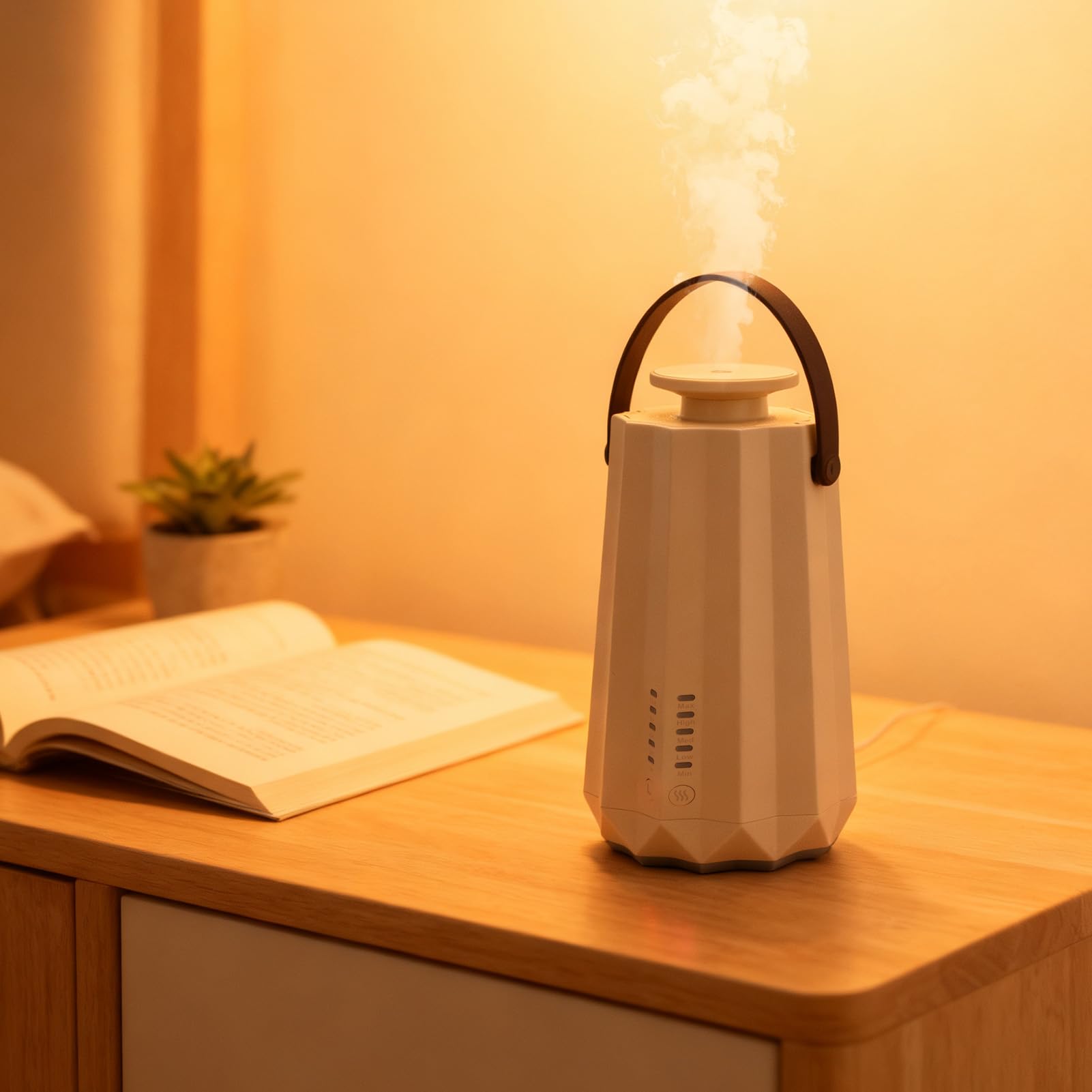 Diffusore di oli essenziali intelligente 50 ml Controllo app Diffusore di fragranza automatico per aromaterapia per casa Soggiorno Ufficio Camera da letto Risparmio energetico (Beige)