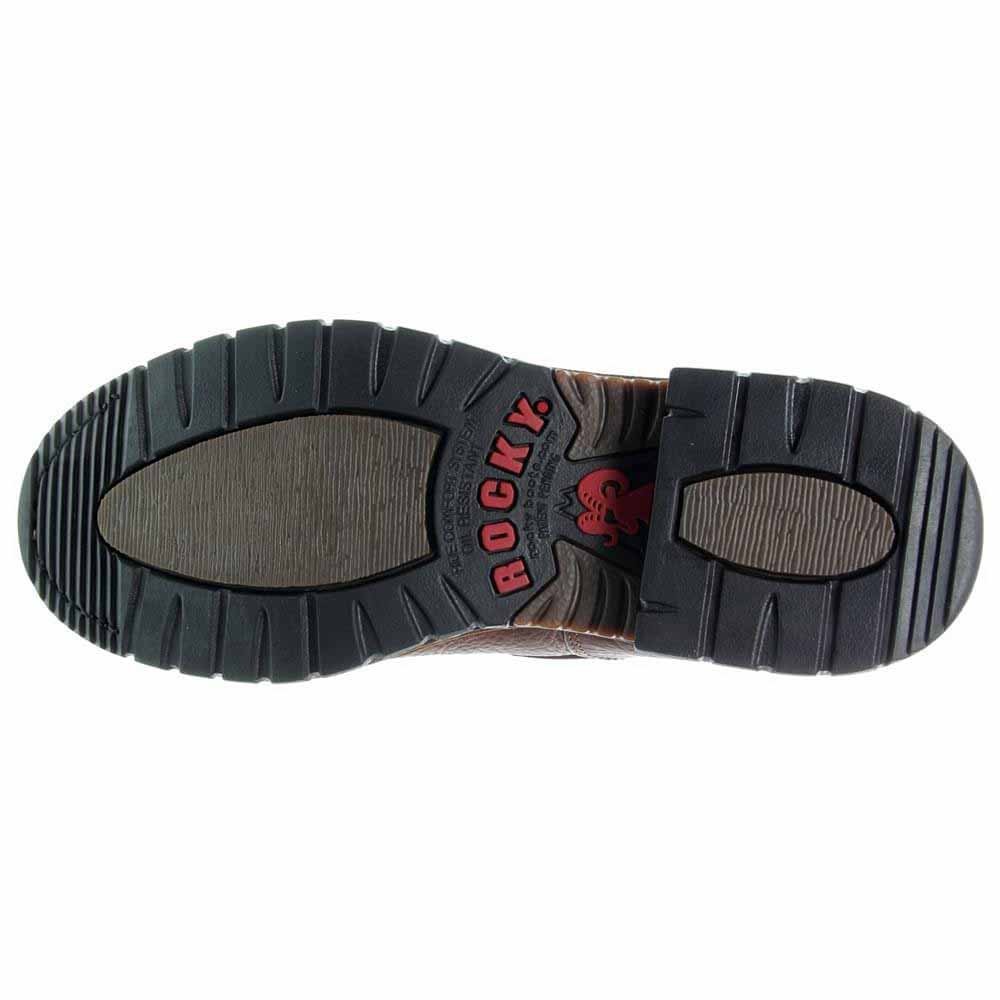 Rocky Men's SlipStop 911-M Industrial Work Shoe - Black Full-Grain Leather, Slip & Oil Resistant