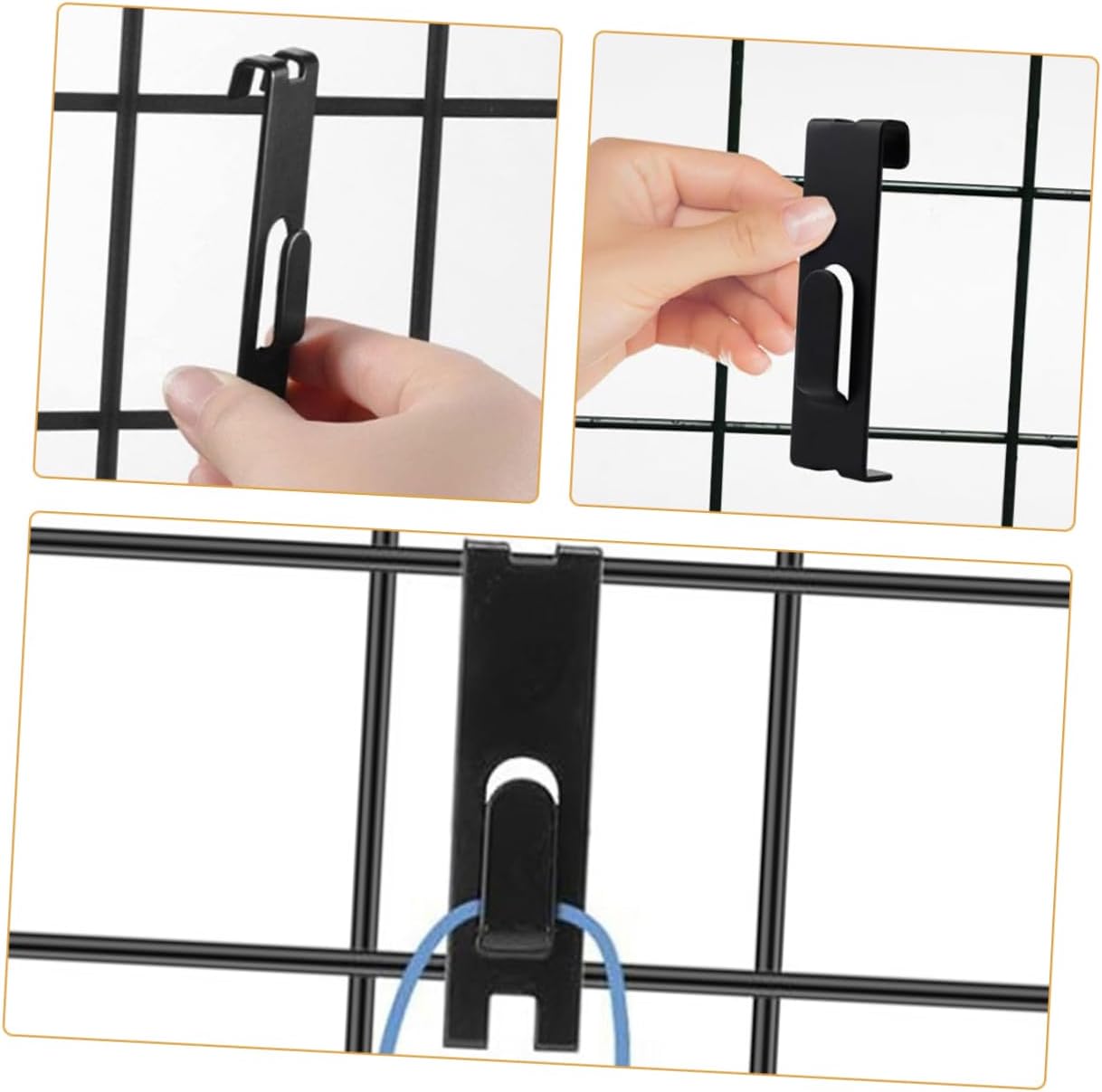 Sturdy Iron Grid Wall Hooks 10pcs Grid Wall Picture Hanger for Display Storage