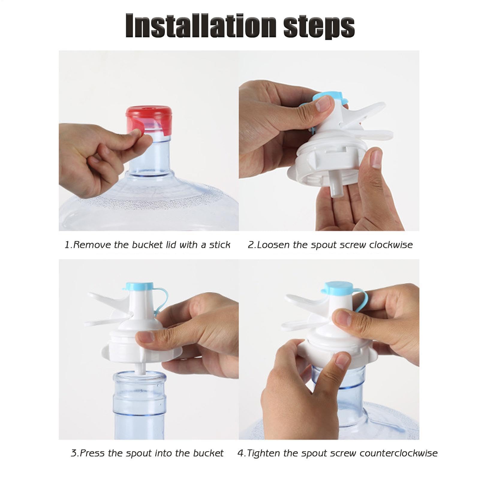 Support de distributeur d'eau pour bouteille de 3 à 5 gallons – Suppoort en fer robuste pour bouteilles non filetées de 55 mm, support d'eau de comptoir résistant à la rouille pour le camping