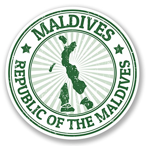 2 x Sticker Maldives Bagage Voyage Voiture Vélo iPad Ordinateur Portable en cadeau cool # 4137 - 10cm x 10cm