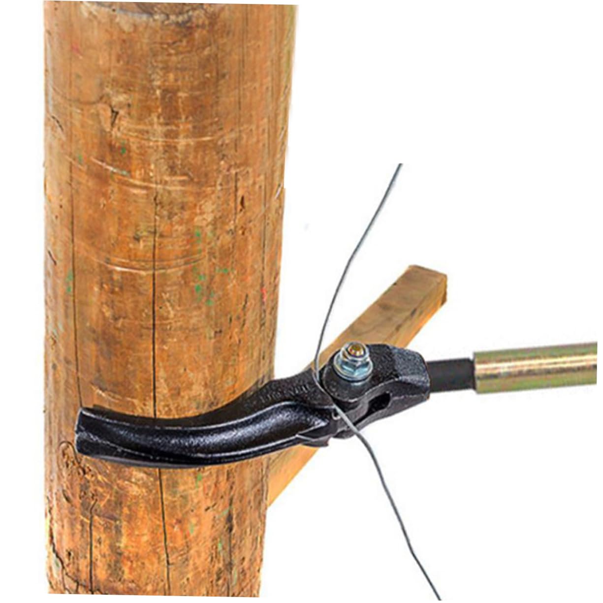 Tofficu Tensor de Alambre para Vallas Agrícolas y Jardín de Acero Mango Largo para Tensar Alambre Liso Púas de Forma Práctica