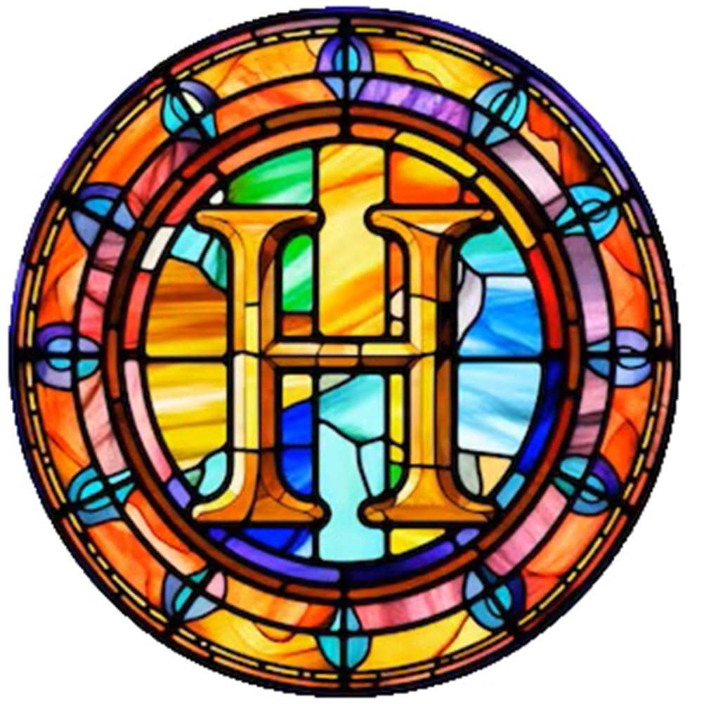 Generic Alphabet Stained Glass 5D DIY Diamond Art Painting Kits for Adults Beginners, Diamond Art Kits, Full Drill Diamond Art Painting Kits Crystal