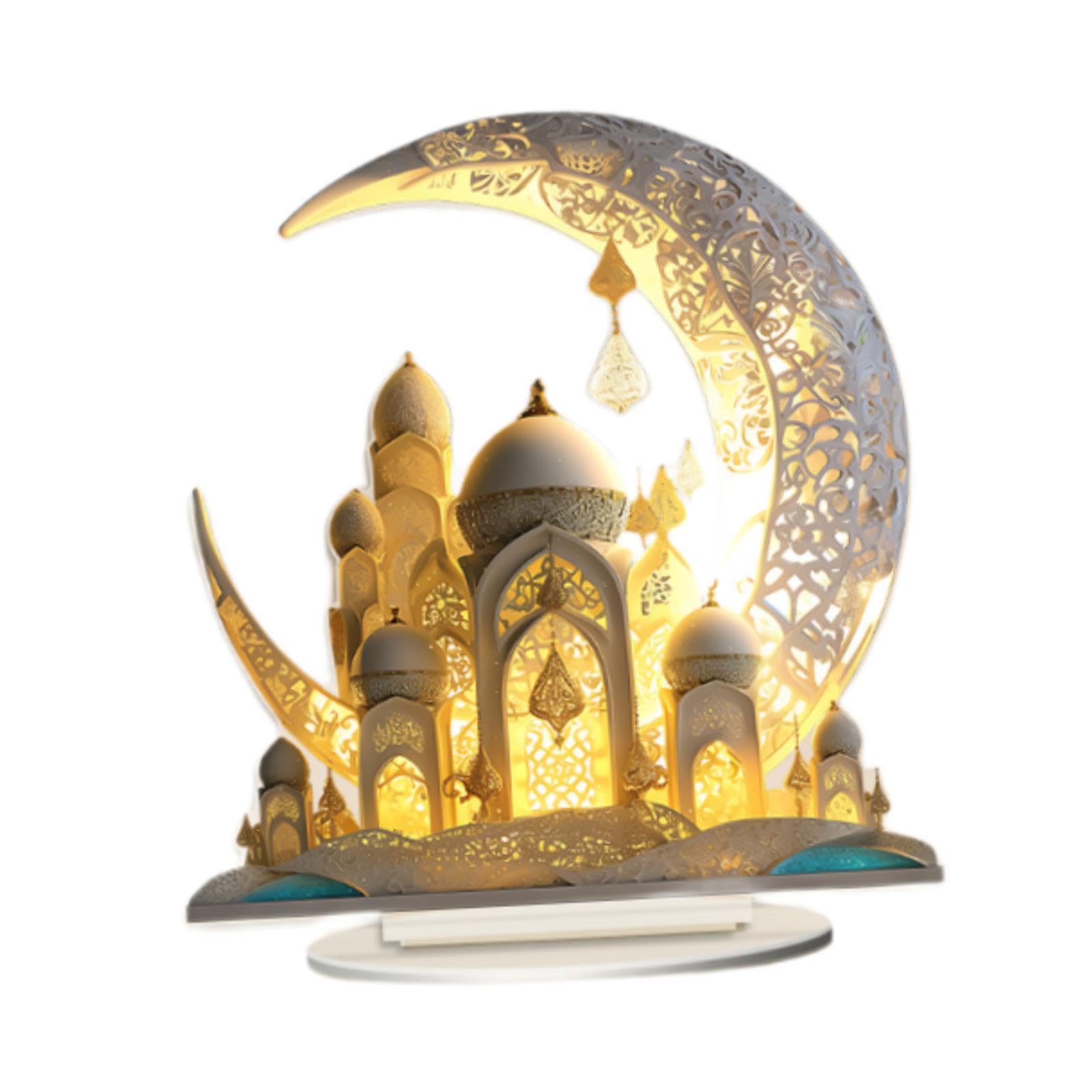 CYDZSRA for Creative Moon Castle Figurine 2D Acrylic Centerpiece Beautiful Office Unique Gift Decorative Home Artwork Collection 2D Acrylic Moon Castle