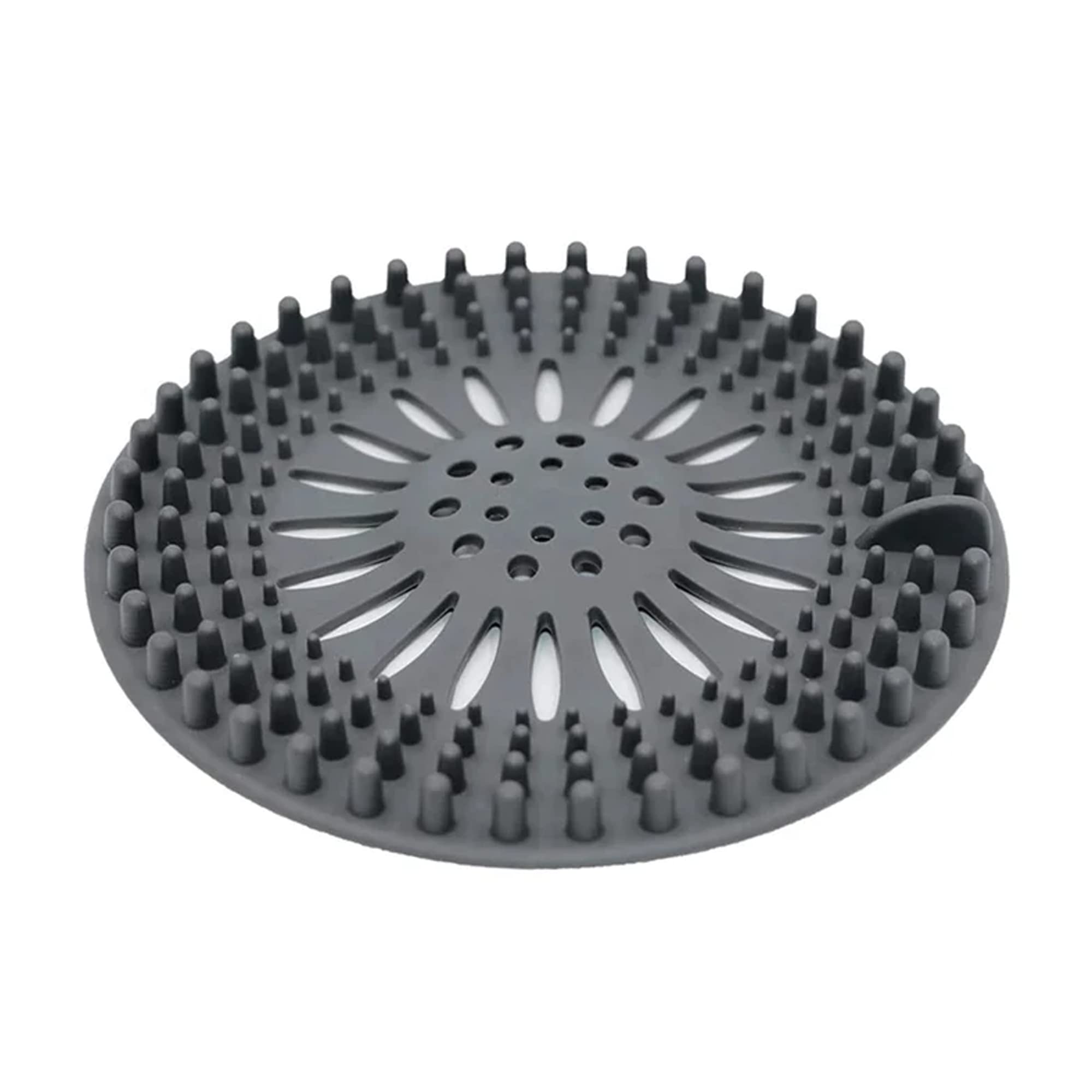 Suzec Shower Drain Covers Hair Catcher Durable Silicone Hair Stopper Sink Drainer and Clean Bathroom Accessories Bathtub Drain Stopper Block Hair Trap for Shower Drain