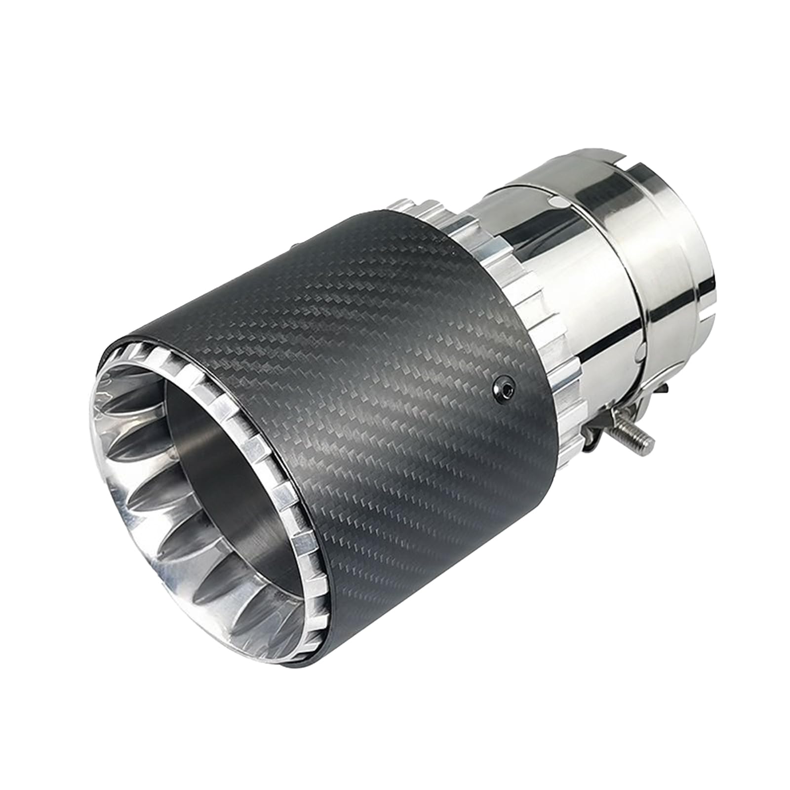 Punta Del Silenziatore Dello Scarico Dell'Automobile Di Adatta Per 2,5 "(63mm) Tubo Di Scarico Dell'Entrata In Acciaio Inossidabile e Modifica Del Tubo Finale Della Fibra Di Carbonio