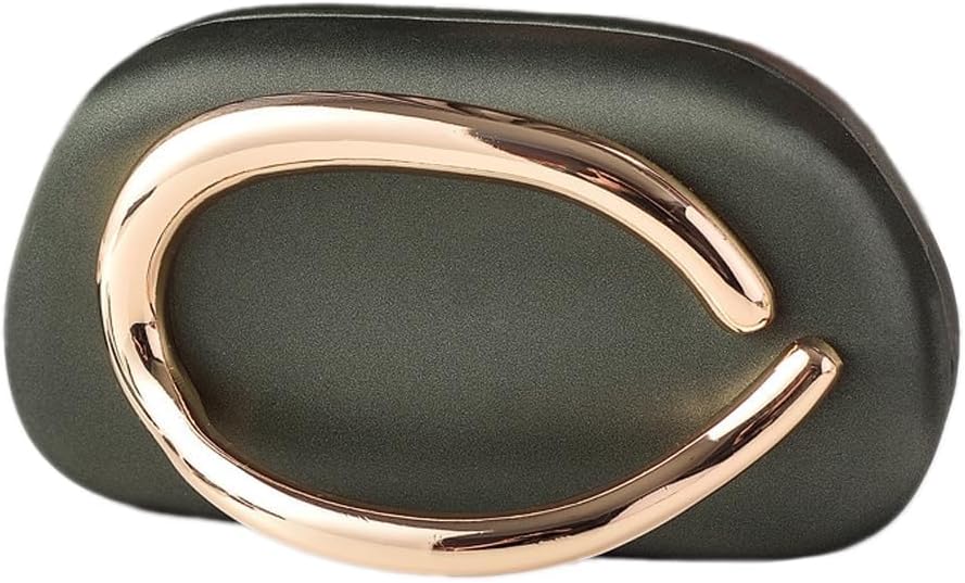 Acrylic Clutch Purse for Women Classic Round Acrylic Evening Handbag Vintage Metal Handlebars Bag for Wedding Party Prom