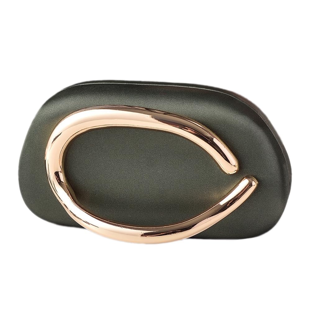 Acrylic Clutch Purse for Women Classic Round Acrylic Evening Handbag Vintage Metal Handlebars Bag for Wedding Party Prom