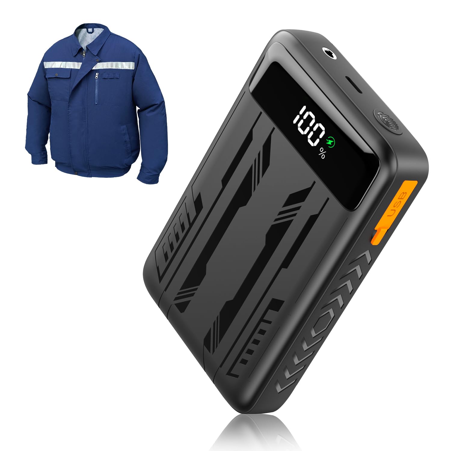 30V 超高出力 40000mAh 大容量｜急速充電器付き 暑さ対策 グッズ Amazon.co.jp: 空調作業服 モバイルバッテリー 40000mAh 大容量&DC7.4V