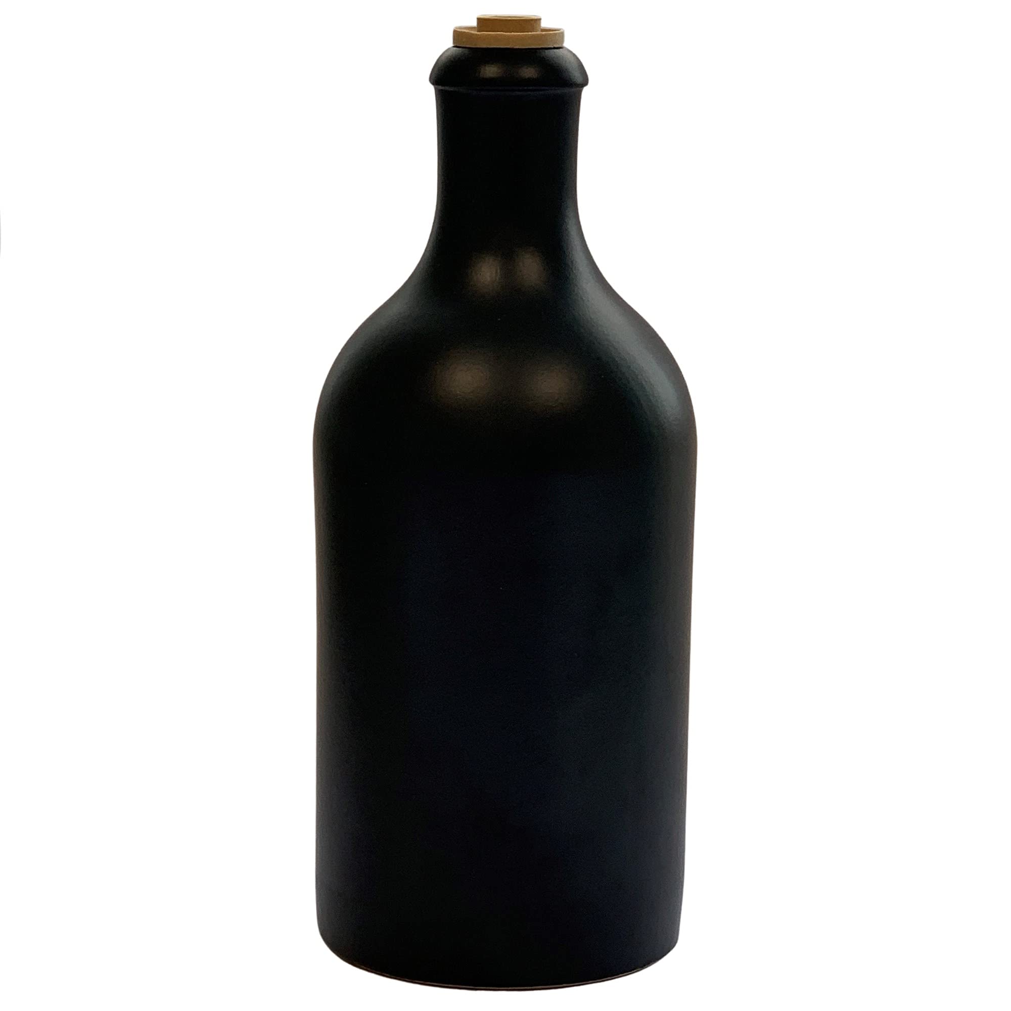 Butelka na olej 500 ml dozownik oleju kamionka czarna z dzióbkiem Made in Germany