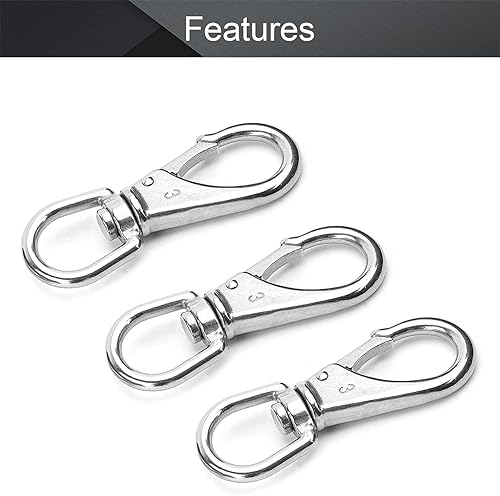 Miniatura 3 de MroMax - Gancho para ojos, mosquetón de acero inoxidable 304