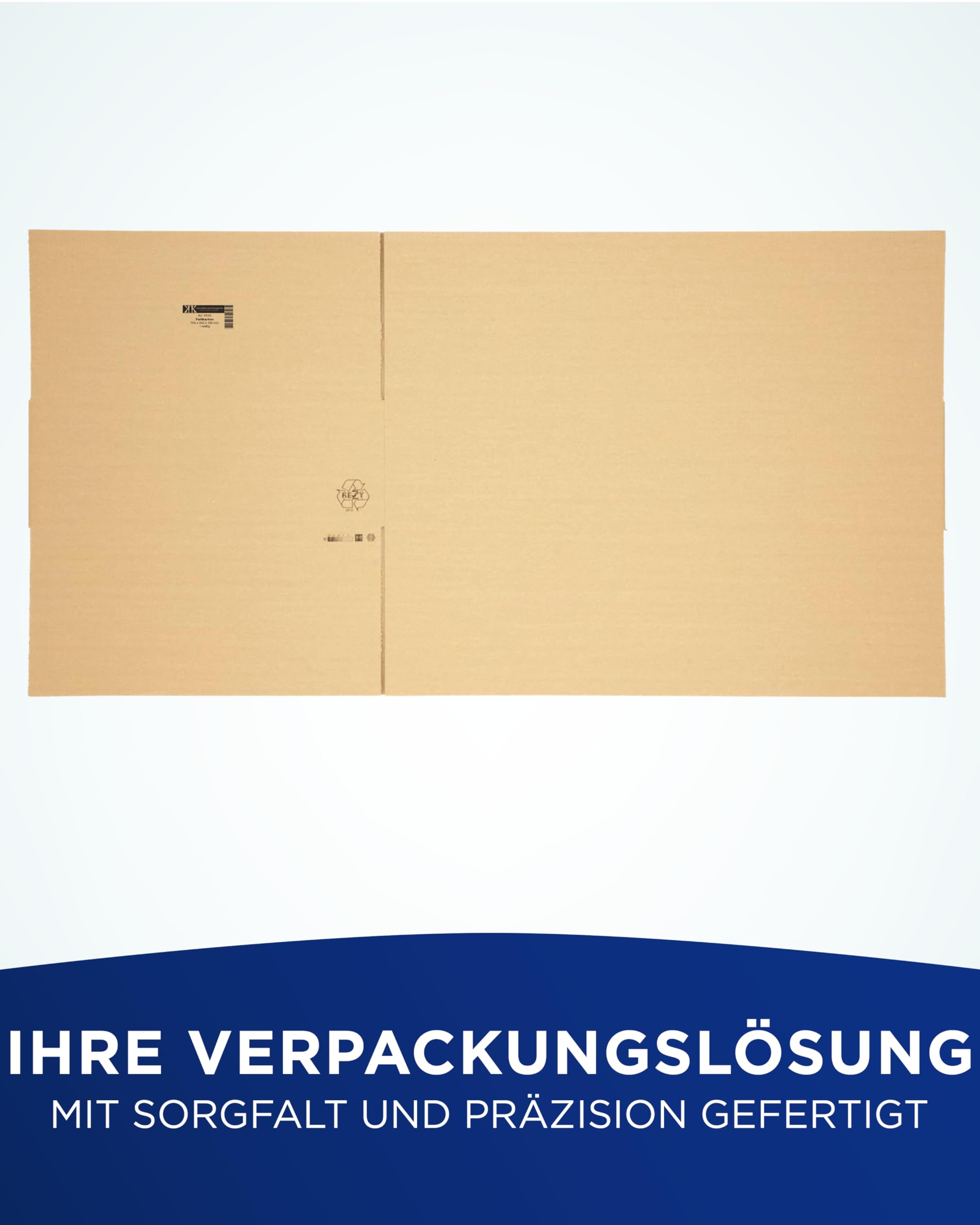 KK Verpackungen Versandkartons 700 x 440 x 160 mm Braun 1-wellig (Außenmaß 705 x 445 x 170 mm) | 100 Stück, Faltkartons Kartons für Versand als DHL Paket Hermes Paketklasse L DPD GLS Paketklasse XL