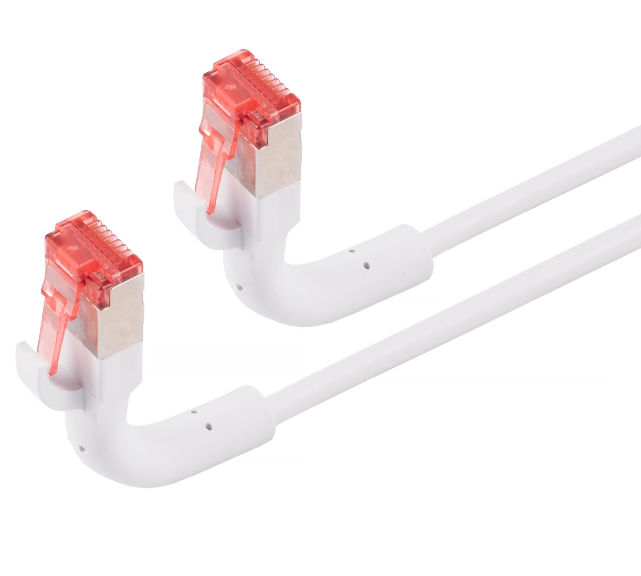 1aTTack.de Cavo di rete da 1,5 m, 5 pezzi Cat.6A, cavo patch flessibile, 90 gradi in tutte le direzioni, connettore RJ45, 10 Gbps, cavo Ethernet altamente flessibile per LAN DSL Server Switch router