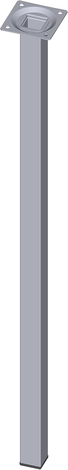 Element System 18133-00360 600 mm Length 25 x 25 mm Diameter Square Steel Pipe Furniture Legs includes Screw-Mounting Plate