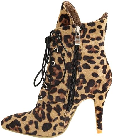 Xinantime Boots Sexy Mujer Zapatillas Moda Botines Stiletto Low Zapatos con  Estampado de Leopardo de Moda para Mujer Botas de Tacón Fino de Ante  Puntiagudo : Amazon.es: Zapatos y complementos